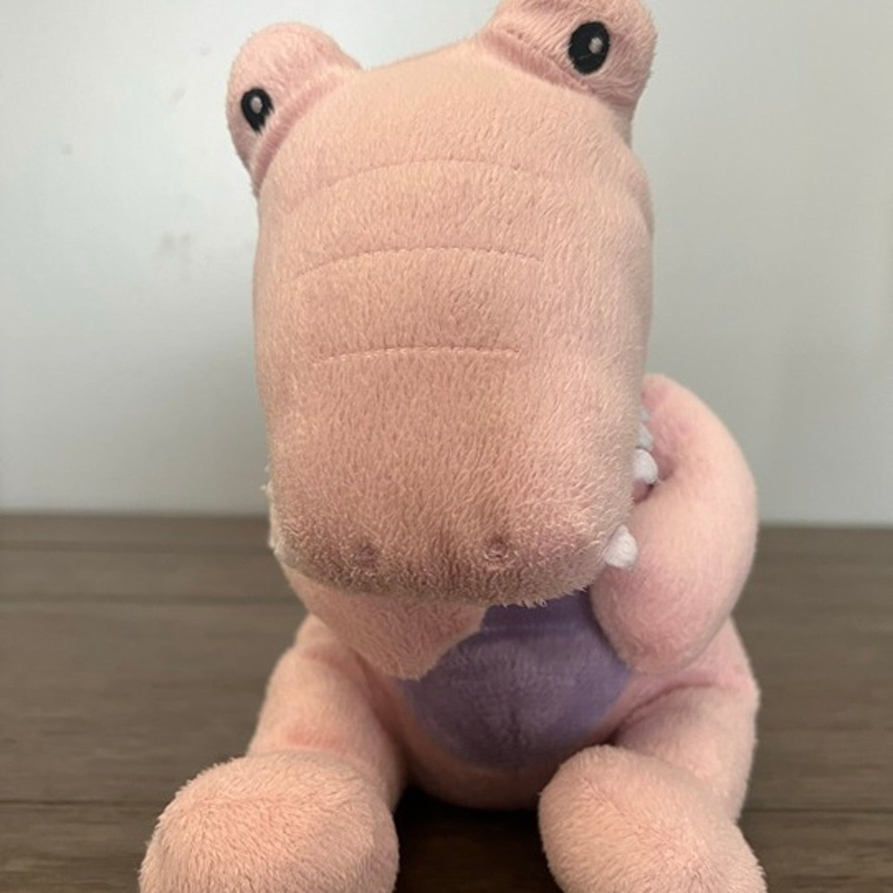 Baby Aspen Croc in Socks Pink Crocodile Plush Stuffed Animal Toy Nursery Decor